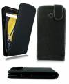 Motorola Moto E 2nd Gen XT1524- Leather Flip Case Black (OEM)