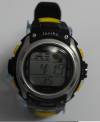 Men Waterproof Automatic Wrist Watch Silicone in Black Color with Yellow Details (ΟΕΜ)