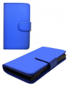 Samsung Galaxy S5 Mini G800F - Leather Wallet Stand Case Blue (OEM)