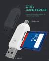 USB 2.0 + Samsung / HTC / Xiaomi / Blackberry OTG + SD / Micro SD Card Reader - white (OEM)