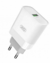 XO Φορτιστής Χωρίς Καλώδιο με Θύρα USB-A 15W Quick Charge 3.0 Λευκός (L63)