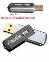 IMATION 8GB 8G USB Swivel Flash Pen Drive με κουμπάκι προστασίας εγγραφής Write Protection 26654