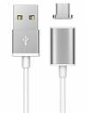 USAMS Magnetic Detachable USB 2 male to micro USB B male Rapid Data/Charging Cable for Smartphones/Tablets 1m Grey