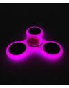 BLCR Tri-Spinner Fidget Toy EDC Plastic 3 minute  Hand Spinner for Autism and ADHD Phosphorus Purple