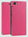 Xiaomi Mi3 - Leather Flip Case With Hard Back Cover Magenta (OEM)