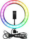 RGB Ring Light CXB-RGB260 26cm 2500-4500K with Mobile Phone Holder