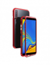 360 Degree Metal Magnetic Case for Samsung Galaxy A70 (Detachable Metal Frame) - Red (OEM)