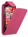 Nokia Lumia 620 Δερμάτινη Θήκη Flip Φούξια NL620LFCM OEM