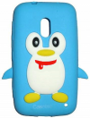 Nokia Lumia 620 - Silicone Blue Penguin Case (OEM)