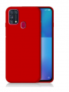 Mat Soft TPU Phone Case Cover for  Samsung Galaxy M31 Red (OEM)