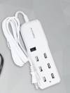 6-Ports 4.5A 25W Multi USB Socket Charger  WHITE COLOR