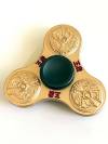 BLCR THREE-SPINNER FIDGET TOY "Finger of King" ALUMINIUM ALLOY 3 MINUTE EDC HAND SPINNER FOR AUTISM AND ADHD Gold