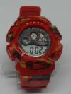 Men Waterproof Automatic Wrist Watch Silicone in Red Camouflage Color (ΟΕΜ)