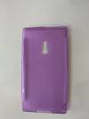 Clear-Purple Soft Crystal TPU Gel Case for Nokia Lumia 800 (ΟΕΜ)