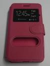 Leather Case With Windows And Silicone Back Cover for Huawei Y3ii Magenta (OEM) Leather Case With Windows And Silicone Back Cover for Huawei Y3ii Magenta (OEM)