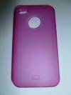 Clear Soft Flexible iPhone 4/4S TPU Silicone Case Mobile Cover - Purple  I4SCPU OEM
