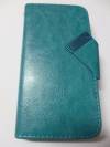 MLS iQTalk Crystal Max - Leather Wallet Case Turquoise (OEM)