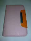 Samsung Galaxy Note 2 N7100 Leather flip Case Pink - Orange