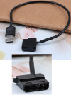 4 Pin 12V To 5V USB 2.0 Fan Power Adapter Cable Extension  Black 25cm ()(BULK)