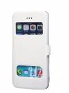 Apple iPhone 6 4,7" - Leather Case With Window White (OEM)