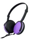 Maxell Super Slim Headphones MXH-HP200 with In-Line Microphone Purple