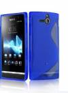 Θήκη σιλικόνης S-Line TPU Gel για Sony Xperia U Μπλε Ημιδιάφανη Θήκη σιλικόνης S-Line TPU Gel για Sony Xperia U Μπλε Ημιδιάφανη