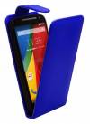 Motorola Moto G 2014 / Moto G2 XT1068 - Δερμάτινη Θήκη Flip Μπλέ (ΟΕΜ)