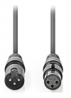 Nedis Cable Balanced XLR male - XLR female 10m (COTG15010GY100) Nedis Cable Balanced XLR male - XLR female 10m (COTG15010GY100)