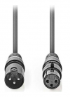 Nedis Cable Balanced  XLR male - XLR female 10m (COTG15010GY100)