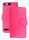 Leather Stand Wallet Case for Huawei Ascend G6 Magenta (OEM)