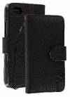 Leather Wallet Case for BlackBerry Z30 Black (OEM)