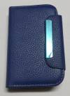 LG Optimus L1 II E410 - Leather Wallet Case Blue (OEM)