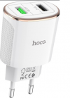 Hoco Wall charger C60A Prestige EU plug dual USB white