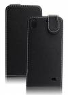 Leather Flip Case for Huawei Ascend G620s Black (ΟΕΜ)