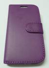 Samsung Galaxy S Duos 2 S7582 / Galaxy Trend Plus S7580 Leather Wallet Case Purple (OEM)