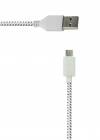 Καλώδιο σύνδεσης Κορδόνι Ancus Colour Stripes USB σε Micro USB Λευκό - Μαύρο EX13662 Καλώδιο σύνδεσης Κορδόνι Ancus Colour Stripes USB σε Micro USB Λευκό - Μαύρο EX13662