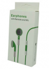 Green Stereo Earphones and MIC Handsfree με ένταση για iPhone 3GS & 4 / 4S (OEM)