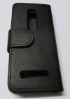 Nokia Asha 206 - Leather Wallet Case Black (OEM)