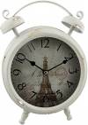 Επιτραπέζιο Μεταλλικό Ρολόι Ξυπνητήρι 3304-2 Κρεμ/Παρίσι