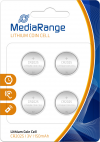 MediaRange Lithium Coin Cell Batteries CR2025 3V 4pc