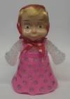 Decorative Led Miniature Masha With Bear With Pink Dress