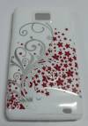 Samsung Galaxy s II i9100 / Plus i9105 Plastic Case Back Cover White With Red Flowers SGS2I9100PCBCWWRF OEM