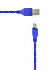 Ancus Καλώδιο σύνδεσης Κορδόνι Ancus Colour Stripes USB σε Micro USB Μπλέ - Λευκό 5210029031649 ΜΕ ΜΑΚΡΥ ΚΟΝΕΚΤΡΟΡΑ ΓΙΑ ΑΔΙΑΒΡΟΧΑ ΤΗΛΕΦΩΝΑ