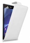 Sony Xperia T3 - Leather Flip Case White (ΟΕΜ)