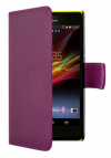 Sony Xperia Z2 - Leather Wallet Case Purple (OEM)