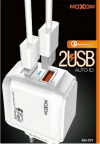 Φορτιστής Moxom με 2 θήρες Usb και καλώδιο micro usb Λευκό (KH-70Y) Φορτιστής Moxom με 2 θήρες Usb και καλώδιο micro usb Λευκό (KH-70Y)