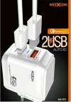 Moxom Charger with 2 Usb Charges and Micro USB USB White (KH-70Y)