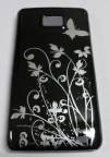Samsung Galaxy s II i9100 / Plus i9105 Plastic Case Back Cover Black With Flowers SGS2I9100PCBCBWF OEM