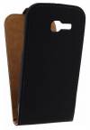 Samsung Galaxy Fresh S7390 / Duos S7392 - Leather Flip Case Slim Black (OEM)