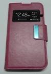 Huawei Ascend Y550 - Leather Stand Case With Window Magenta (OEM)